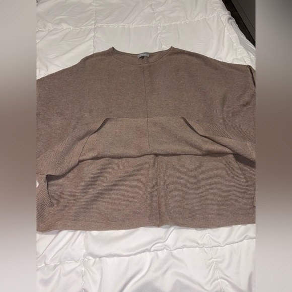 Habitat Fireside Cotton Rib Very Oversized Sweater Pocket Batwing Brown XS Small - Picture 3 of 8